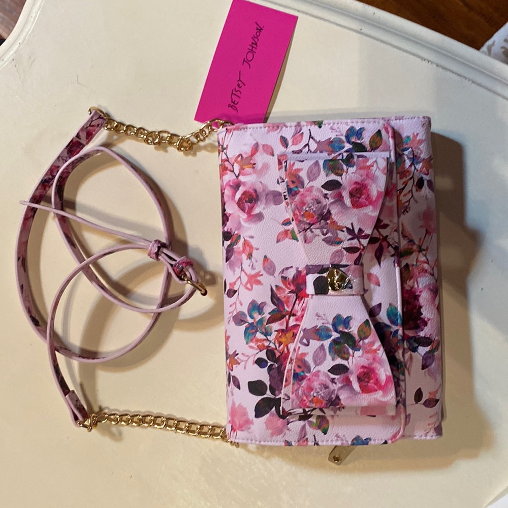 Brand new Betsey Johnson wallet purse  pink floral